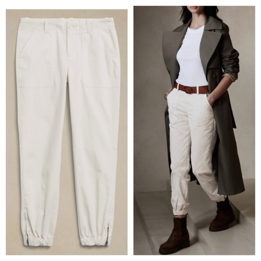 NWT Banana Republic | White Corduroy Slim Utility Pant